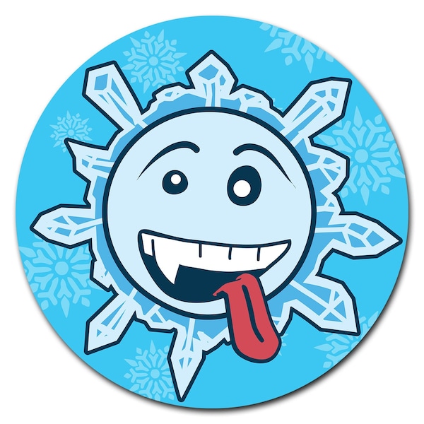 Signmission Snowflake Freak Circle Vinyl Laminated Decal D-24-CIR-Snowflake Freak - main